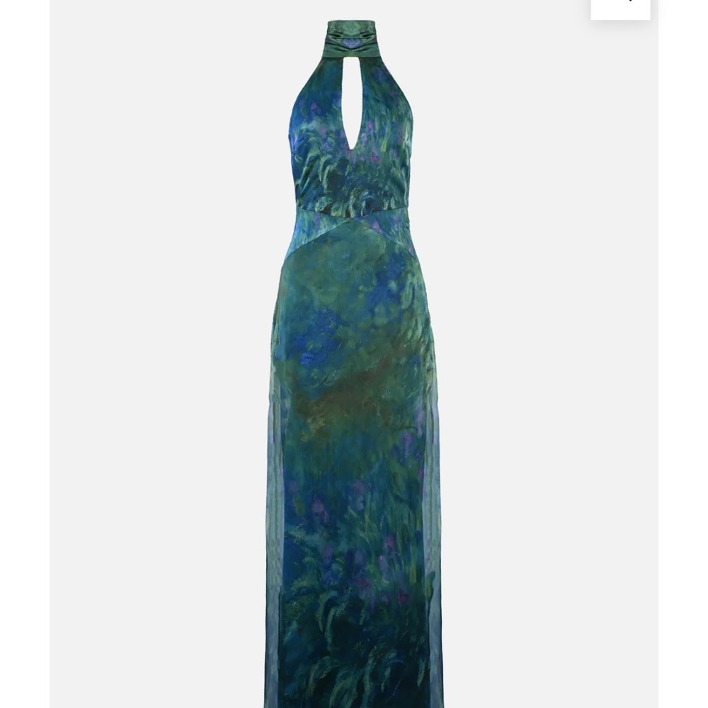 Yellow the Label Monet Iris Formal Halter Maxi Dress